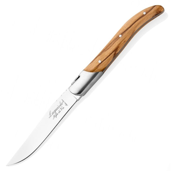 Grillkniv Laguiole Luxury olive wood trähandtag 6-pack Style de Vie